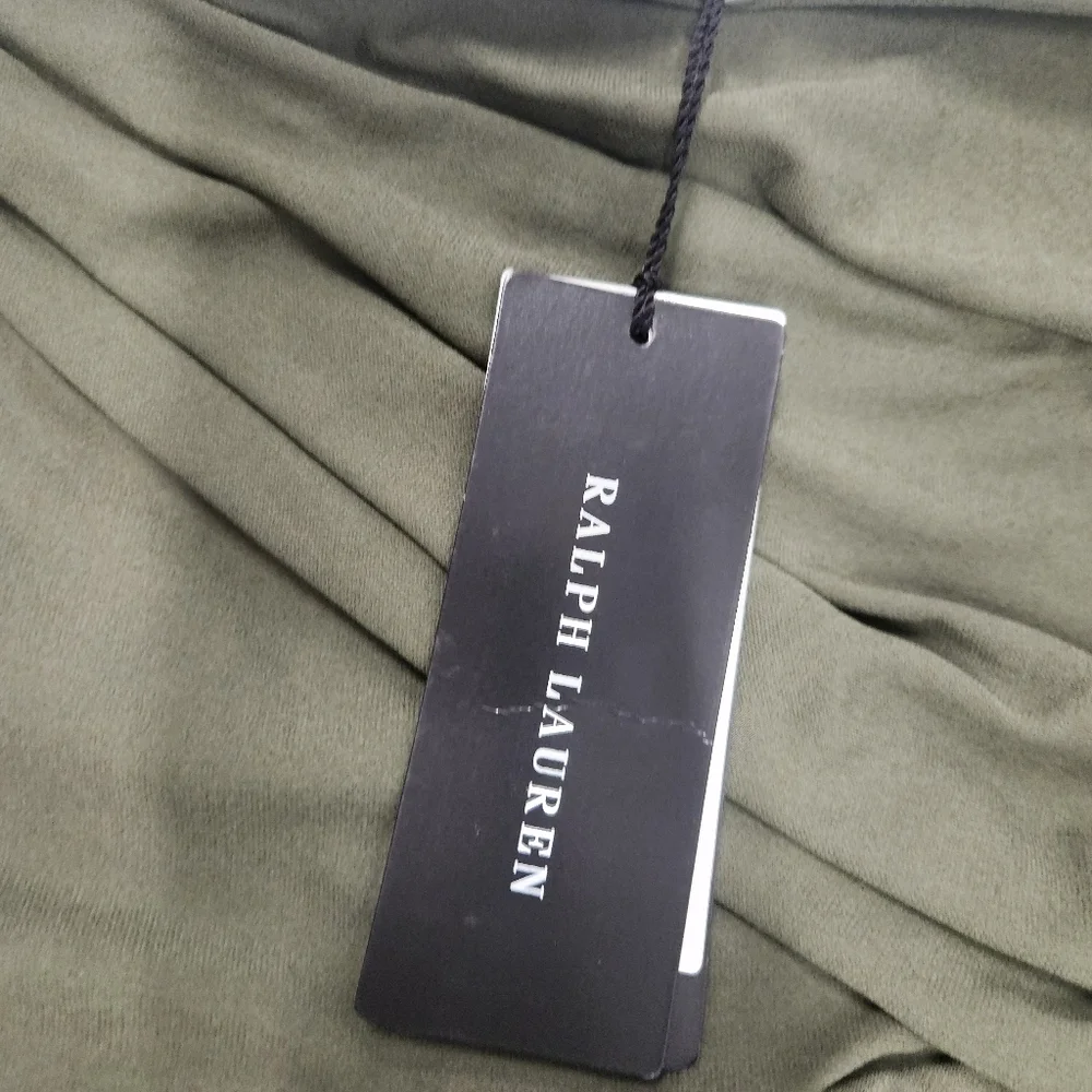 NWT Ralph Lauren Black Label Green Ruched Pencil Skirt Size 6  $855 - Picture 6 of 11